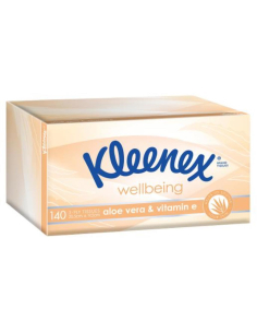 Kleenex Facial Tissue Extracare Aloe Vera White 140 Pack x 1